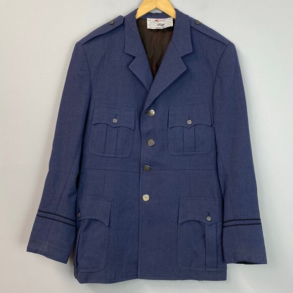 Vintage 1950s Broadway Theater Costume US Air Force USAF Blue Uniform Jacket 44R - Picture 2 of 11